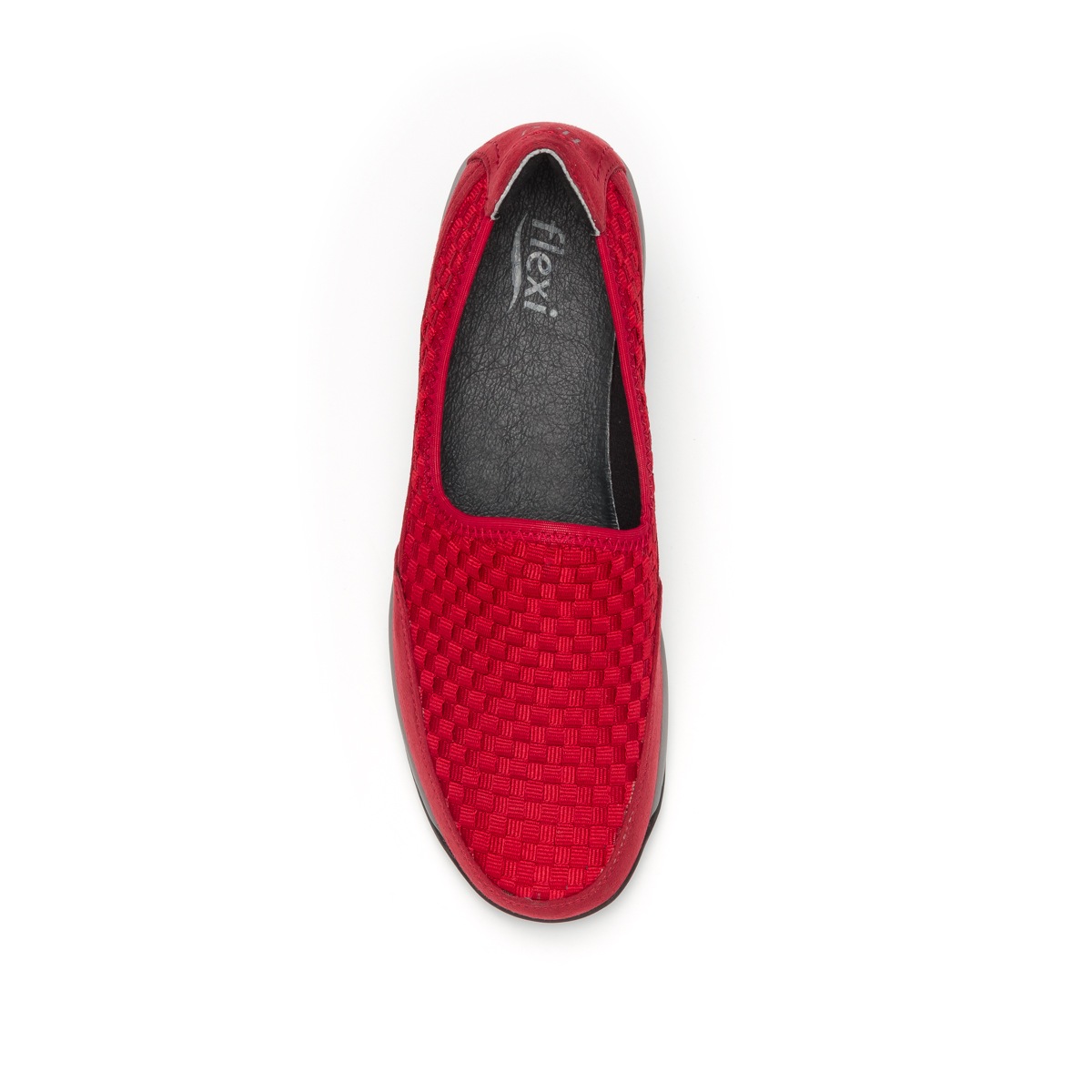 Flat Urbano Flexi Con Material Tejido Para Mujer - Estilo 28306 Rojo