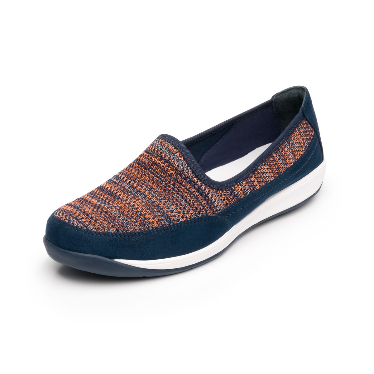 Flat Urbano Flexi Con Material Tejido Combinado Para Mujer - Estilo 28308 Blue