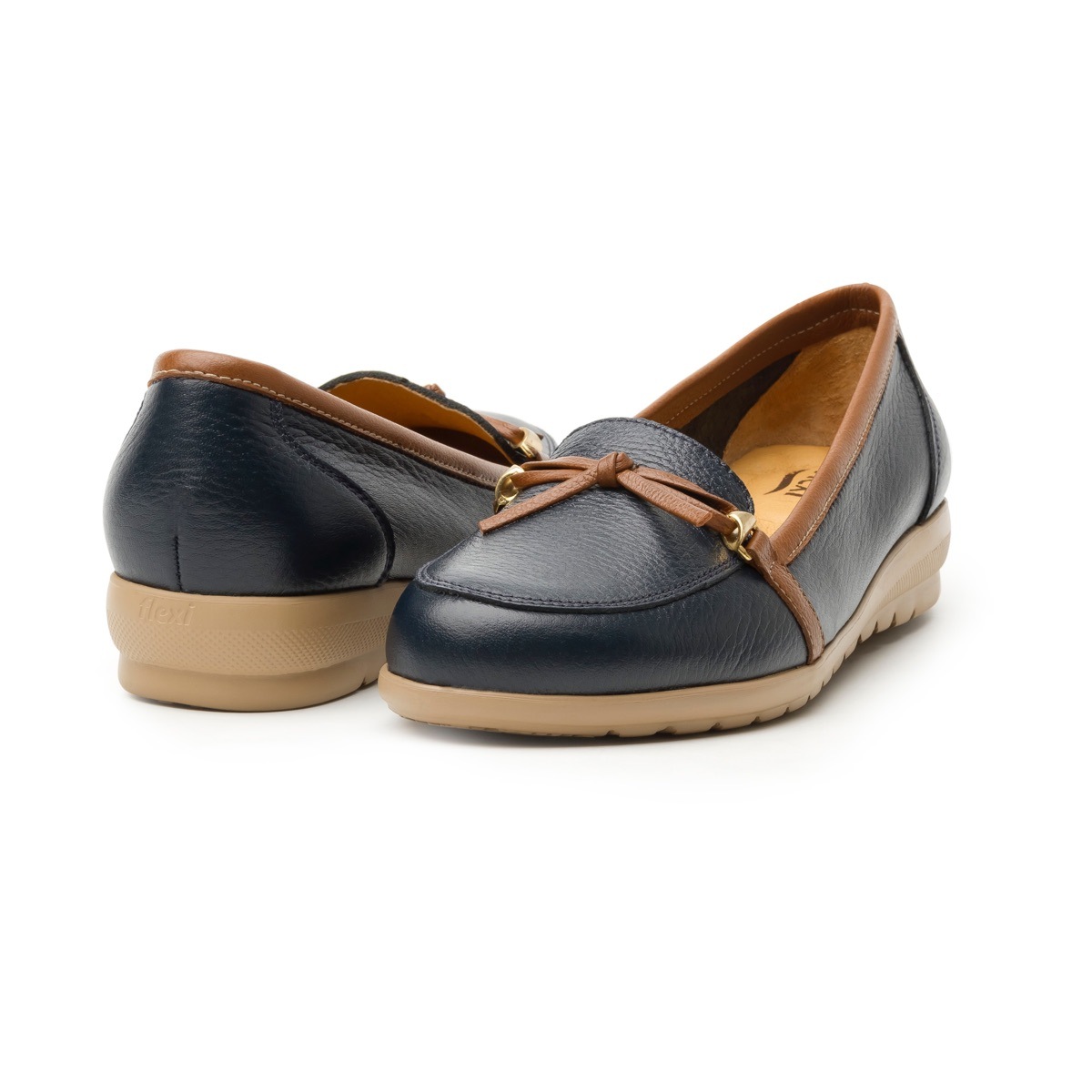 Mocasín Casual Flexi Con Plantilla Comfort Pad Para Mujer - Estilo 28406 Azul