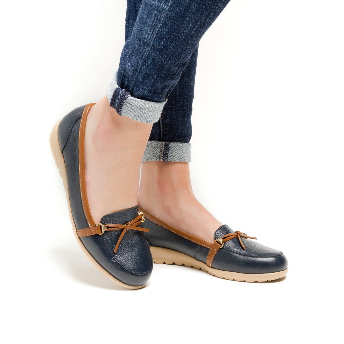 Mocasín Casual Flexi Con Plantilla Comfort Pad Para Mujer - Estilo 28406 Azul