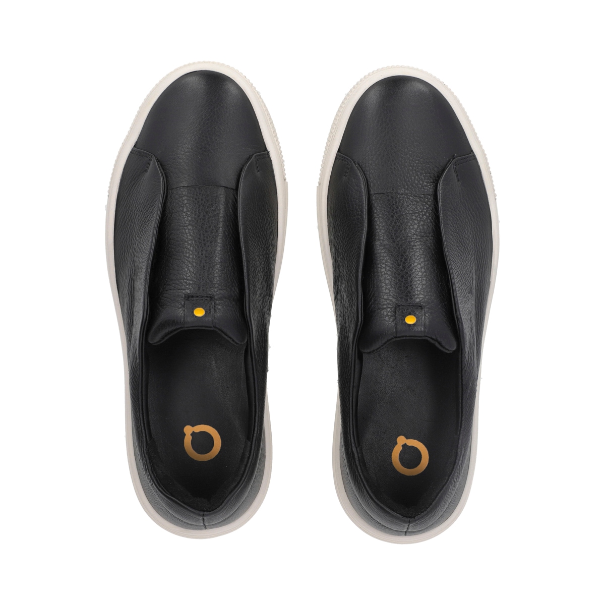 Sneaker sin agujetas en piel color negro Quirelli estilo 300103