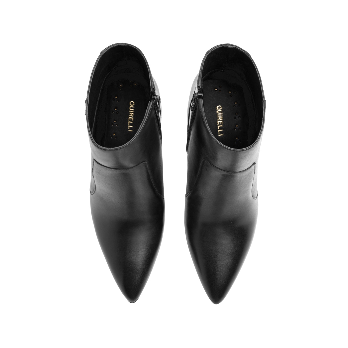 Botín Puntal Tacón Quirelli para Mujer con Suela Preacabada Estilo 302403 Negro