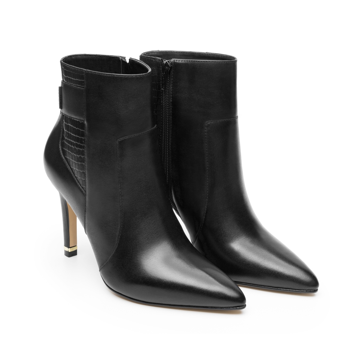 Botín Puntal Tacón Quirelli para Mujer con Suela Preacabada Estilo 302403 Negro