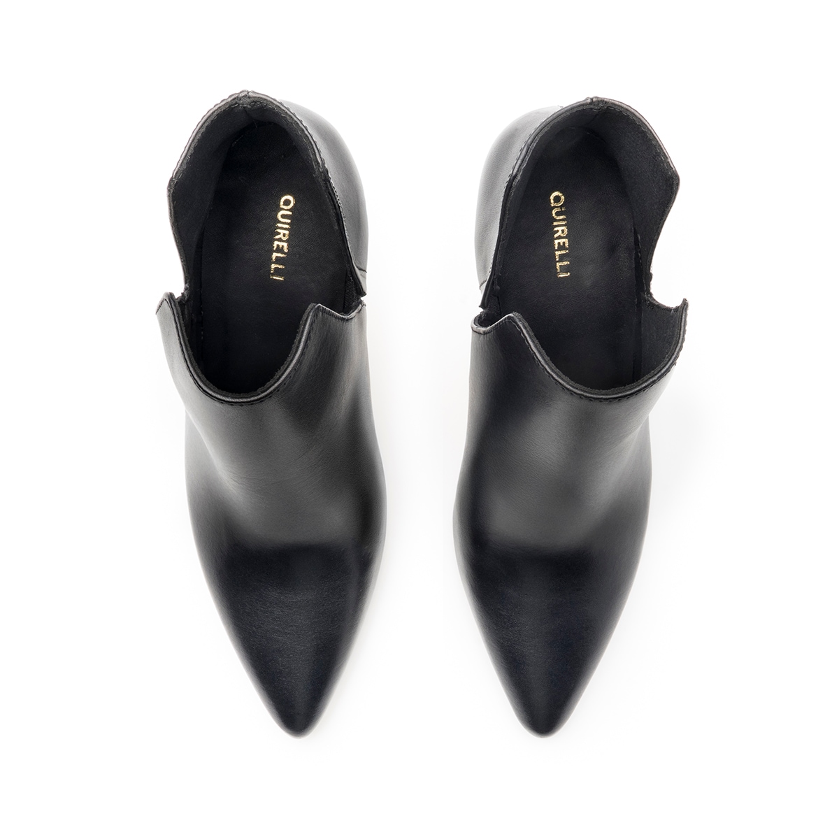 Botín Puntal De Tacón Quirelli para Mujer Estilo 302407 Negro