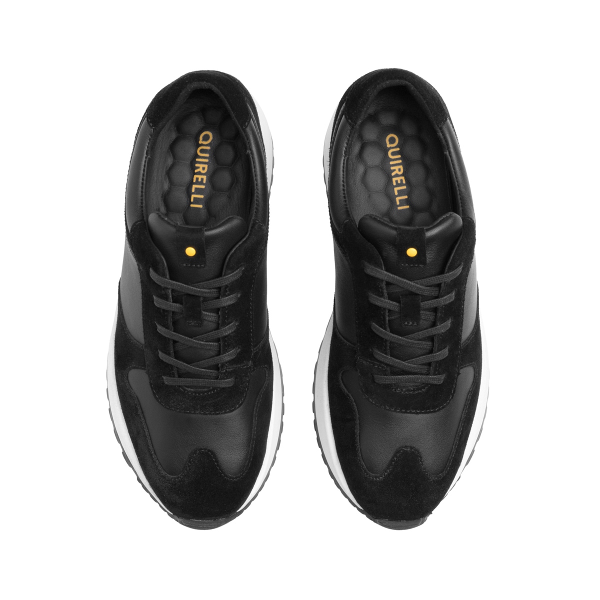 Sneaker Retro Runner Quirelli para Mujer con Biomotion Estilo 303602 Negro