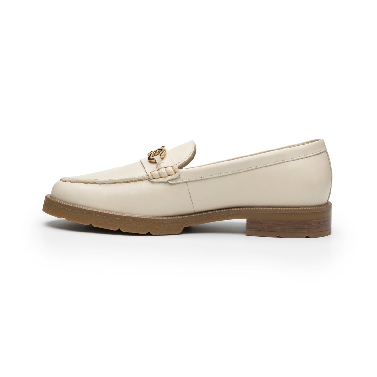 Mocasín Con Herraje Quirelli para Mujer con Plantilla Acojinada Estilo 303702 Latte
