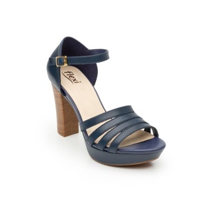 Sandalia De Vestir Flexi Con Media Plataforma Para Mujer - Estilo 32017 Azul Marino Sandalia De Vestir Flexi Con Media Plataforma Para Mujer - Estilo 32017 Azul Marino