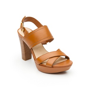 Sandalia De Vestir Flexi Con Media Plataforma Para Mujer - Estilo 32018 Tan Sandalia De Vestir Flexi Con Media Plataforma Para Mujer - Estilo 32018 Tan