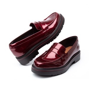 Mocasín Urbano Flexi Con Brillo Charol Para Mujer - Estilo 32902 Vino Mocasín Urbano Flexi Con Brillo Charol Para Mujer - Estilo 32902 Vino