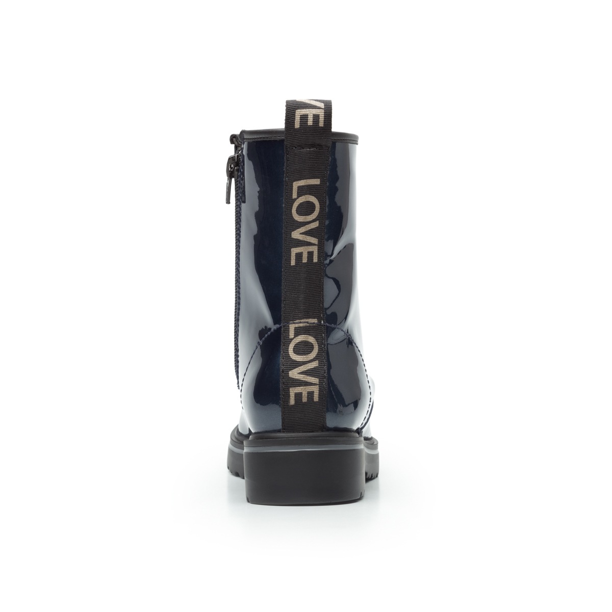 Bota Urbana Flexi Con Brillo Charol Para Mujer - Estilo 32908 Azul