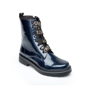 Bota Urbana Flexi Con Brillo Charol Para Mujer - Estilo 32908 Azul Bota Urbana Flexi Con Brillo Charol Para Mujer - Estilo 32908 Azul