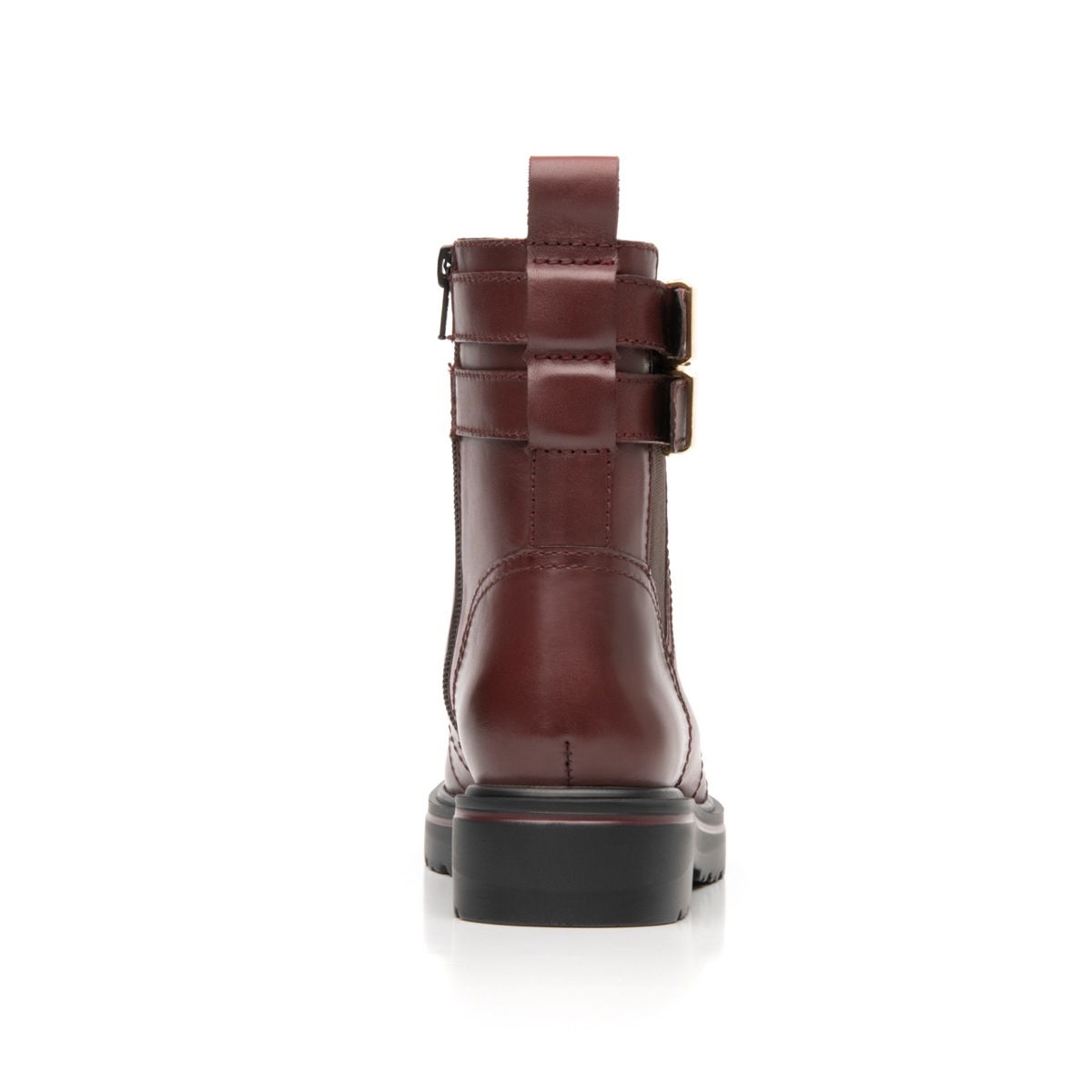 Bota Corta Con Hebillas Flexi para Mujer con Suela Gruesa Estilo 32910 Vino