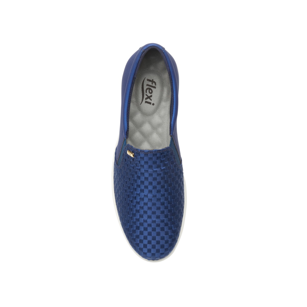 Flat Urbano Flexi Con Material Tejido Para Mujer - Estilo 33516 Azul