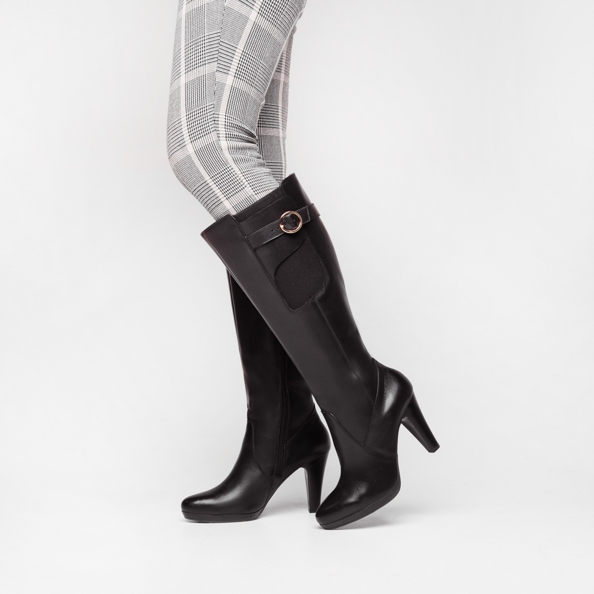 Bota De Vestir Flexi De Tacón Alto Para Mujer - Estilo 33619 Negro