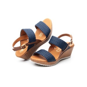 Sandalia De Plataforma Casual Flexi Con Tiras Trenzadas Para Mujer - Estilo 34504 Azul Sandalia De Plataforma Casual Flexi Con Tiras Trenzadas Para Mujer - Estilo 34504 Azul