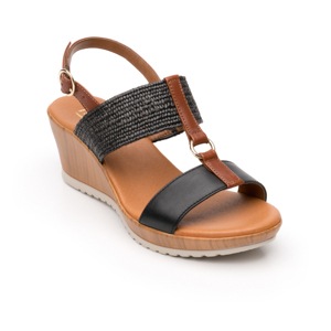 Sandalia Casual Flexi Con Combinación De Texturas Para Mujer - Estilo 34512 Negro Sandalia Casual Flexi Con Combinación De Texturas Para Mujer - Estilo 34512 Negro