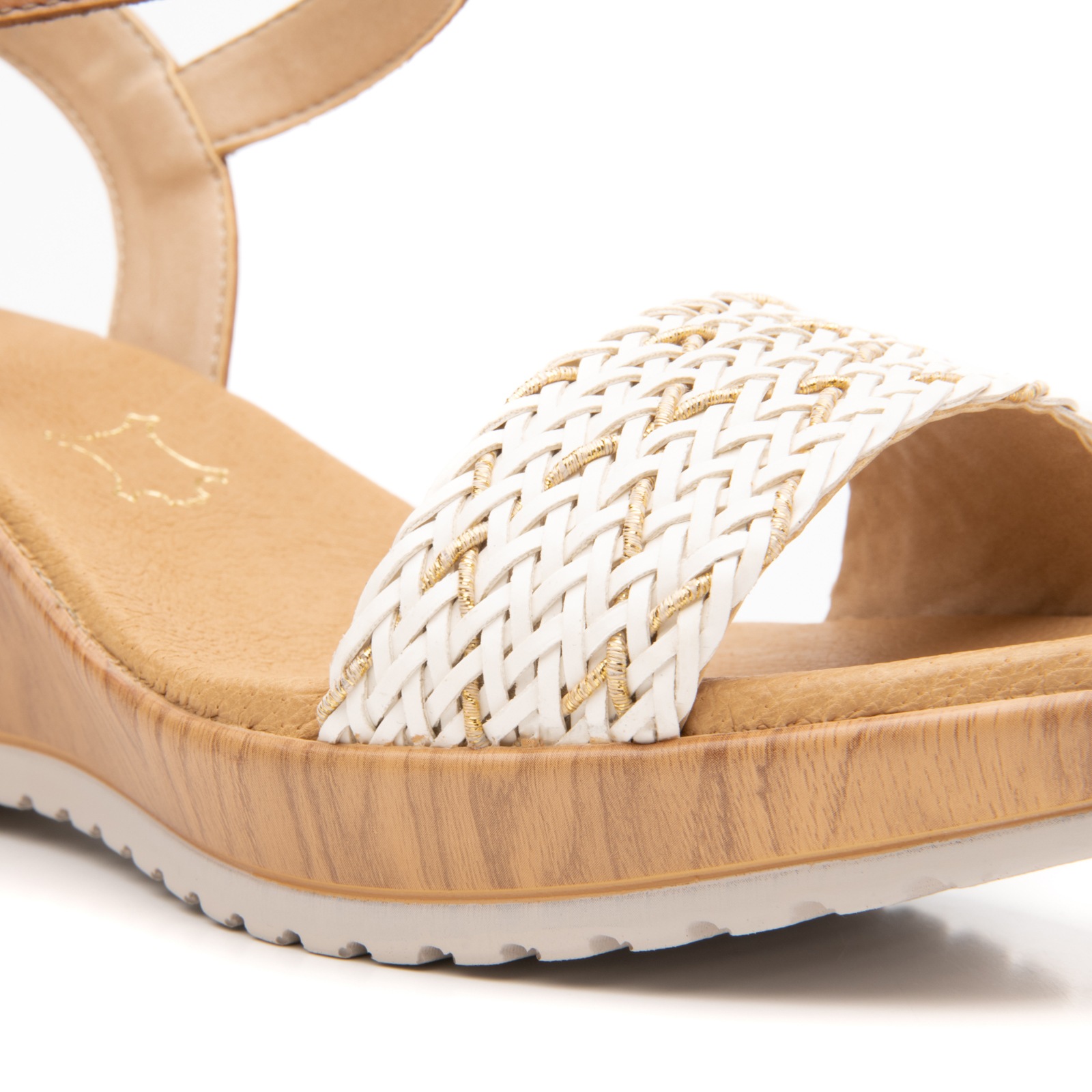 Sandalia Casual Flexi Con Tira Trenzada Para Mujer - Estilo 34514 Blanco