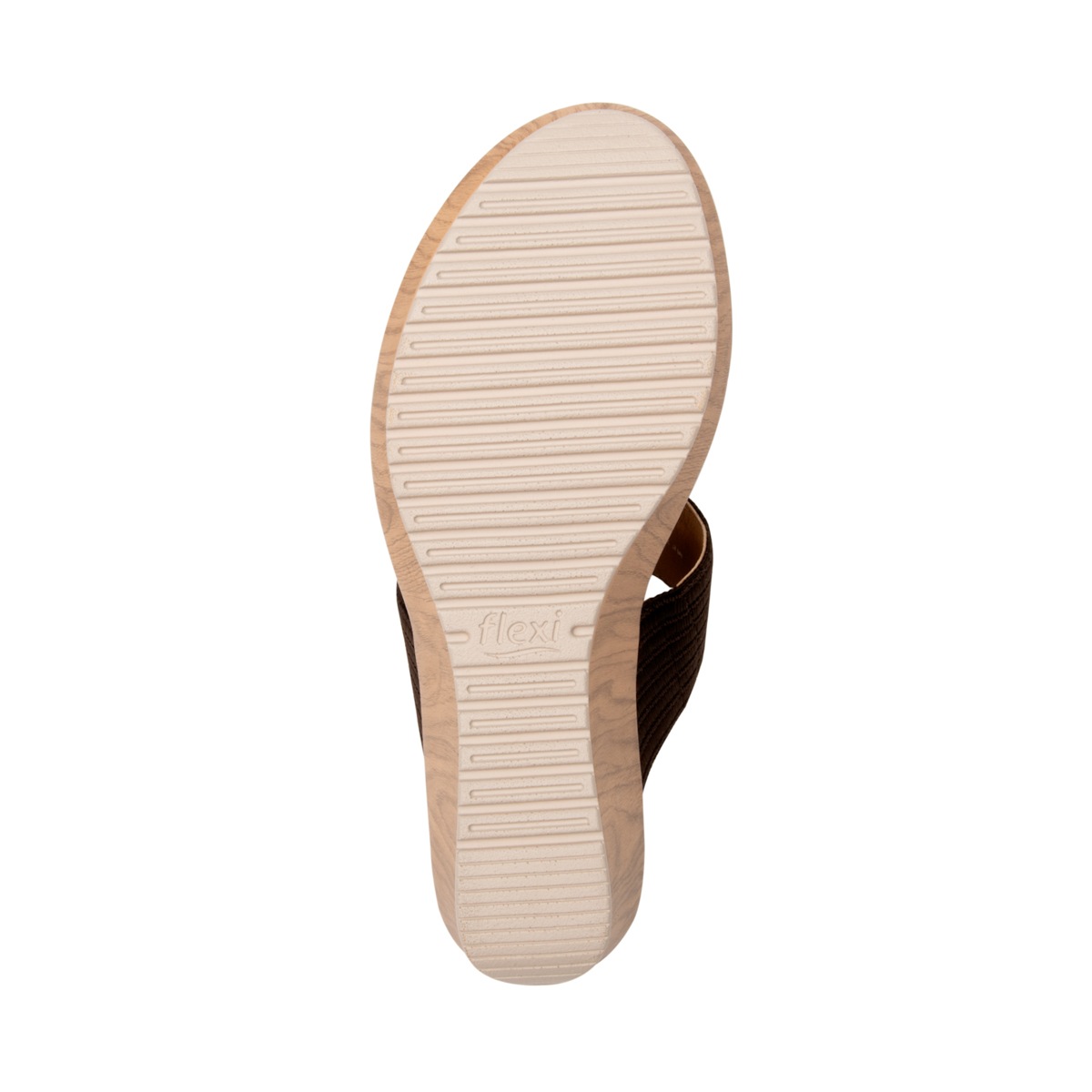 Sandalia Con Plataforma Y Herraje Flexi para Mujer Estilo 34518 Café