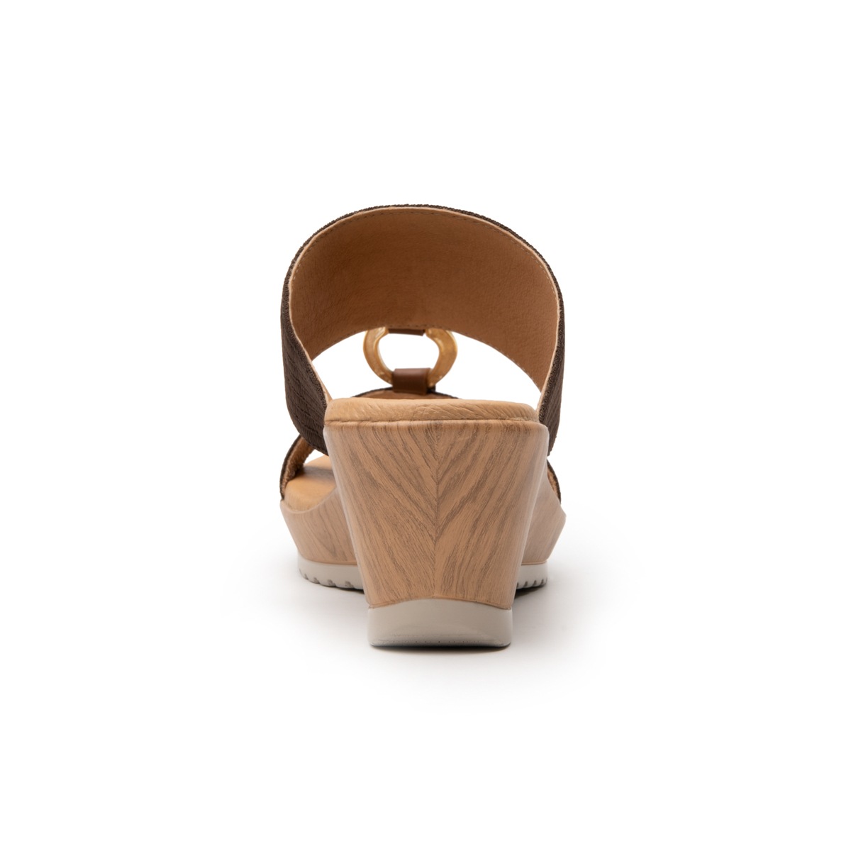 Sandalia Con Plataforma Y Herraje Flexi para Mujer Estilo 34518 Café