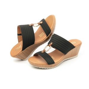 Sandalia Con Plataforma Y Herraje Flexi para Mujer Estilo 34518 Negro Sandalia Con Plataforma Y Herraje Flexi para Mujer Estilo 34518 Negro