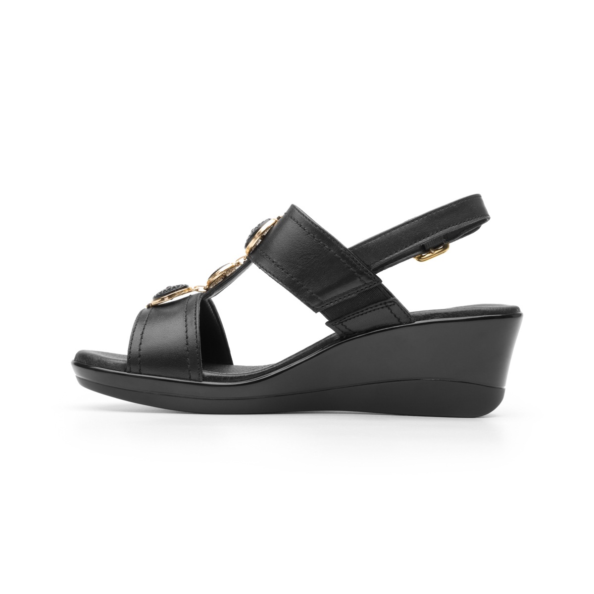 Sandalia Casual Flexi Con Herrajes Perforados Para Mujer - Estilo 34706 Negro