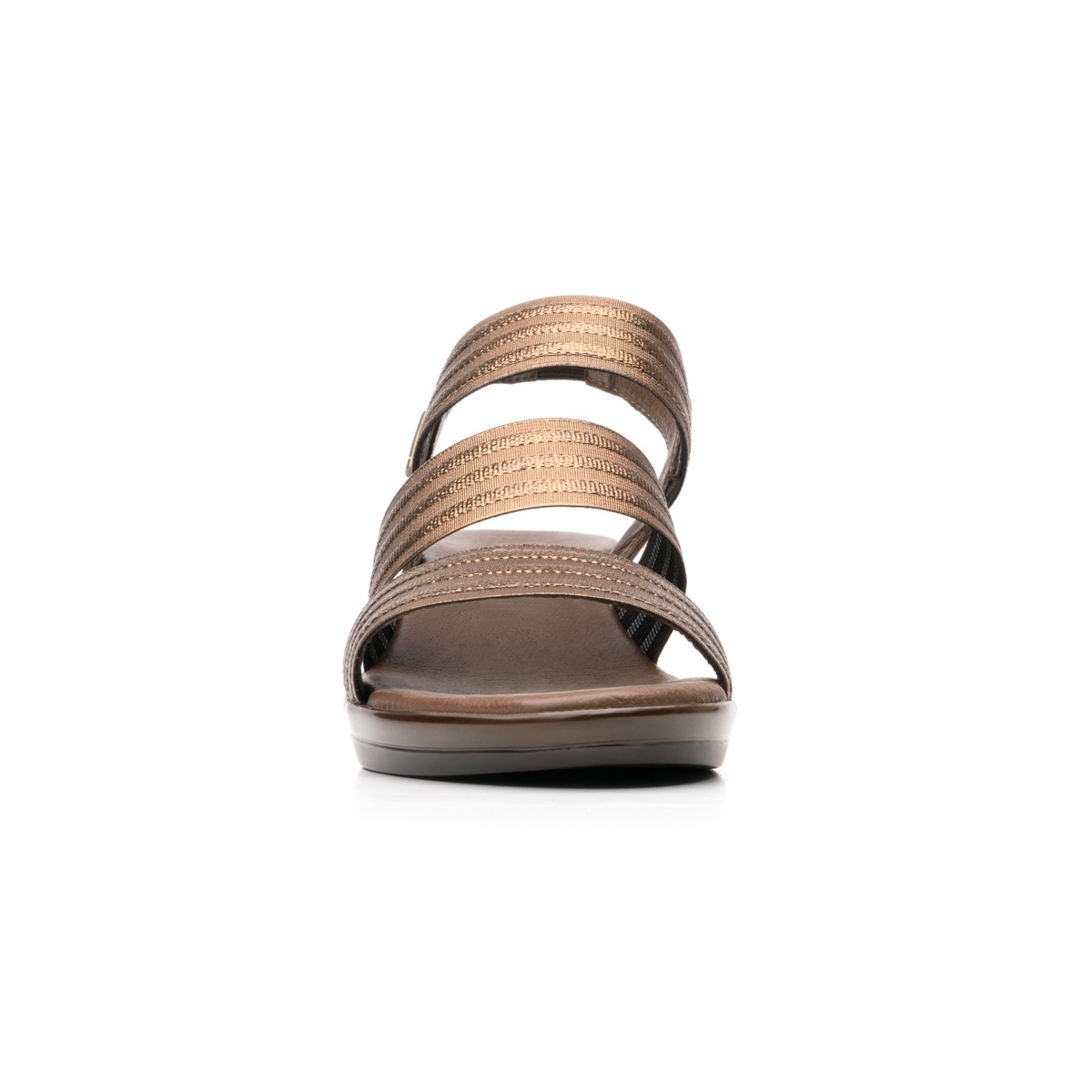 Sandalia Casual Flexi Con Tiras Brillo Para Mujer - Estilo 34711 Bronce