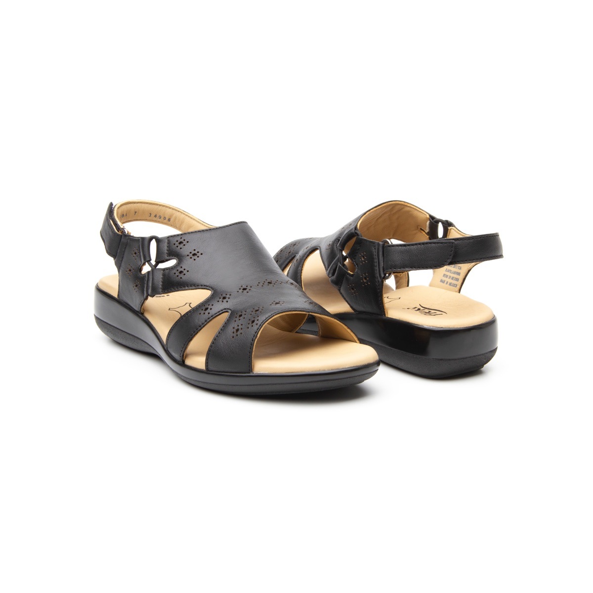 Sandalia Casual Flexi 100% Piel Para Mujer - Estilo 34906 Negro