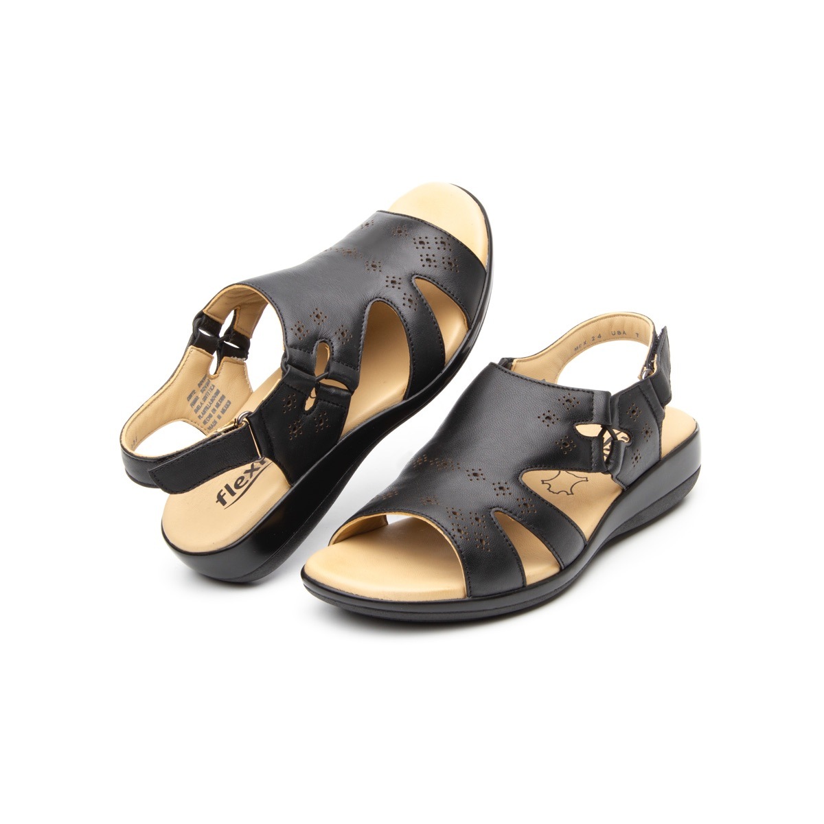 Sandalia Casual Flexi 100% Piel Para Mujer - Estilo 34906 Negro