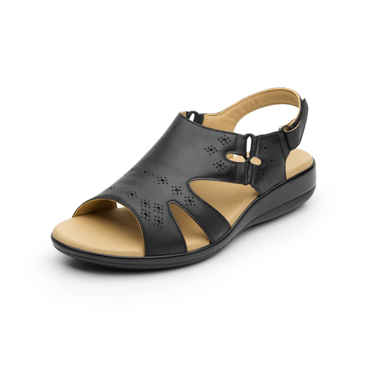 Sandalia Casual Flexi 100% Piel Para Mujer - Estilo 34906 Negro