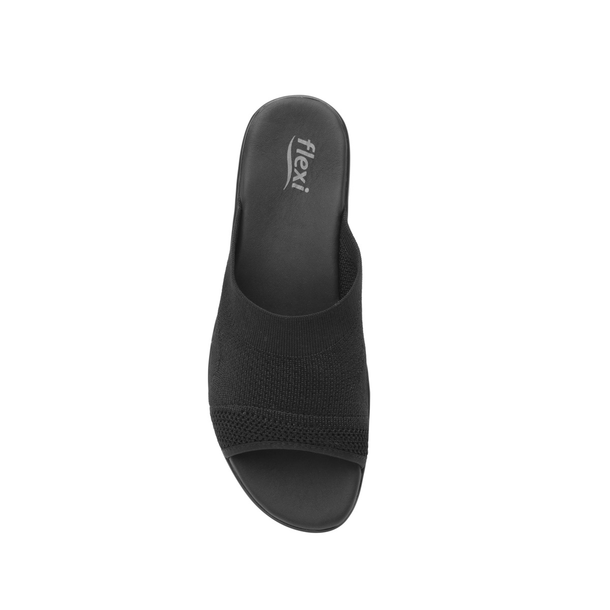 Sandalia Casual Flexi Textura De Punto Para Mujer - Estilo 34907 Negro