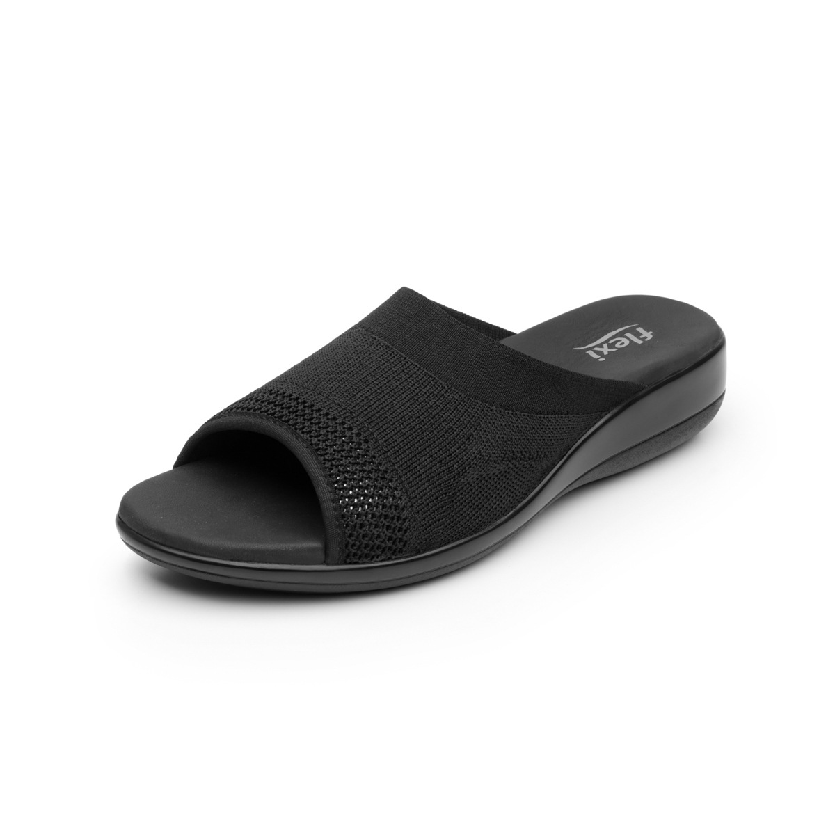 Sandalia Casual Flexi Textura De Punto Para Mujer - Estilo 34907 Negro