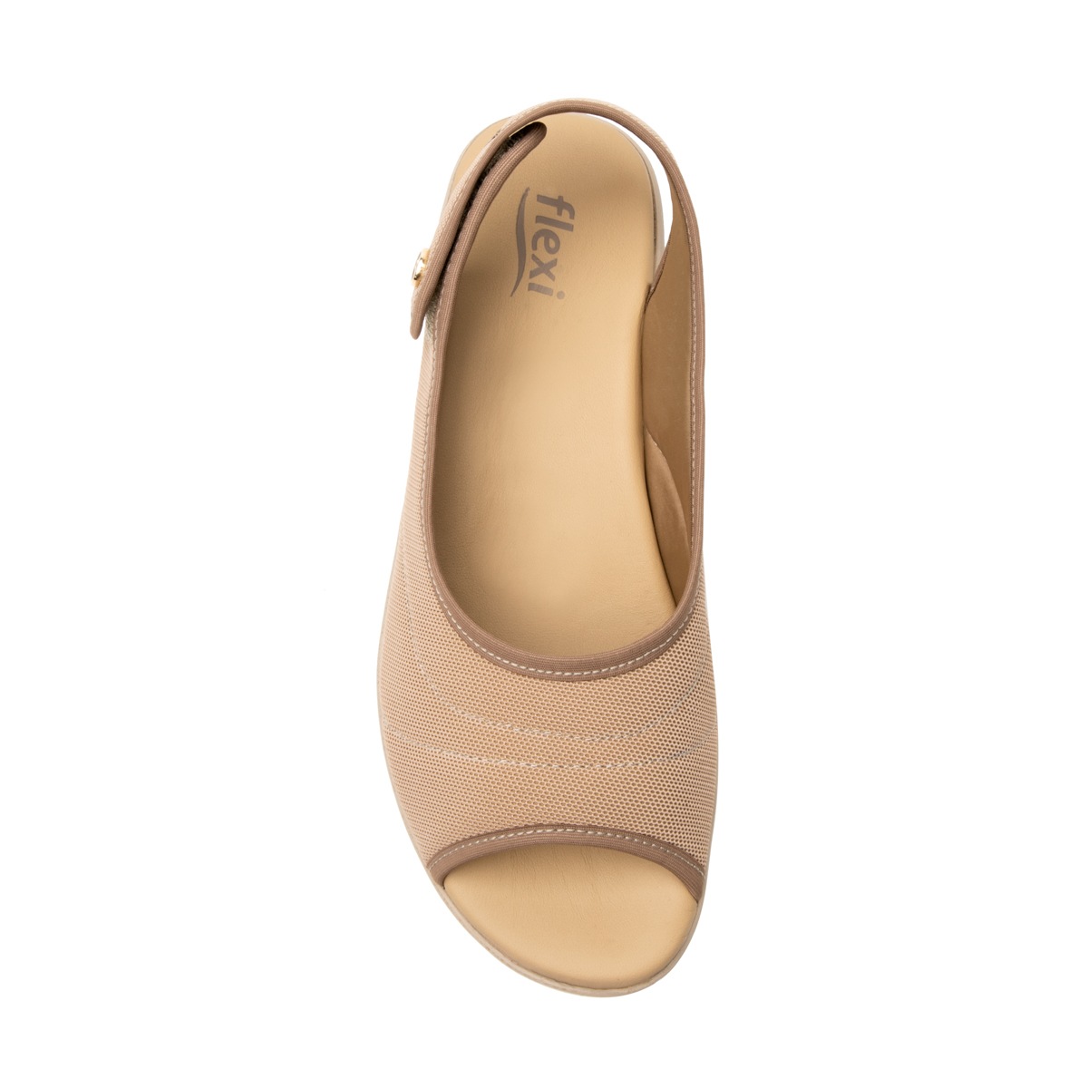 Sandalia Casual Flexi para Mujer con Adaptable Al Pie Estilo 34917 Beige