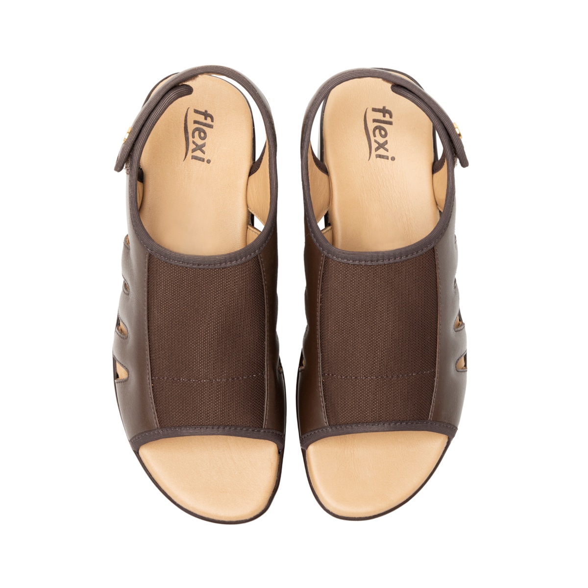Sandalia Casual Flexi para Mujer con Adaptabilidad Al Pie Estilo 34933 Café