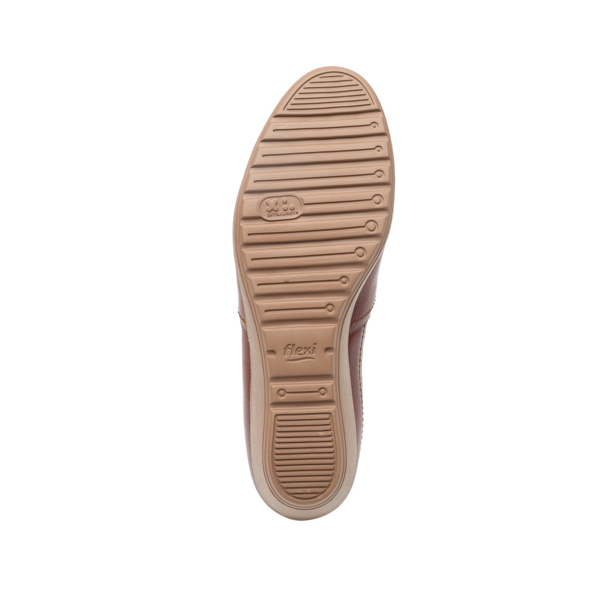 Flat Casual Flexi Con Cuña Media Ligera Para Mujer - Estilo 35104 Café