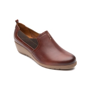 Flat Casual Flexi Con Cuña Media Ligera Para Mujer - Estilo 35104 Café Flat Casual Flexi Con Cuña Media Ligera Para Mujer - Estilo 35104 Café