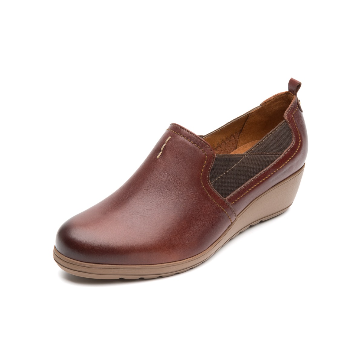 Flat Casual Flexi Con Cuña Media Ligera Para Mujer - Estilo 35104 Café