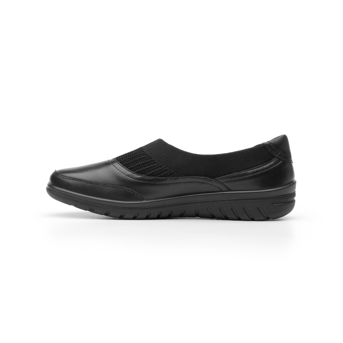 Flat Casual Flexi Con Sistema Walking Soft Para Mujer - Estilo 35304 Negro