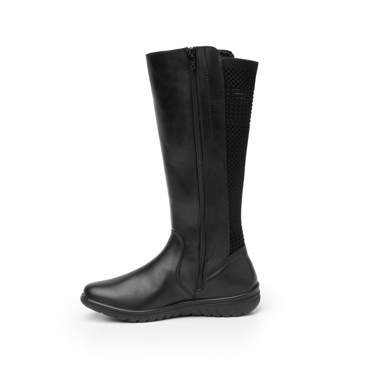 Bota Casual Flexi Con Detalle Tejido Para Mujer - Estilo 35310 Negro
