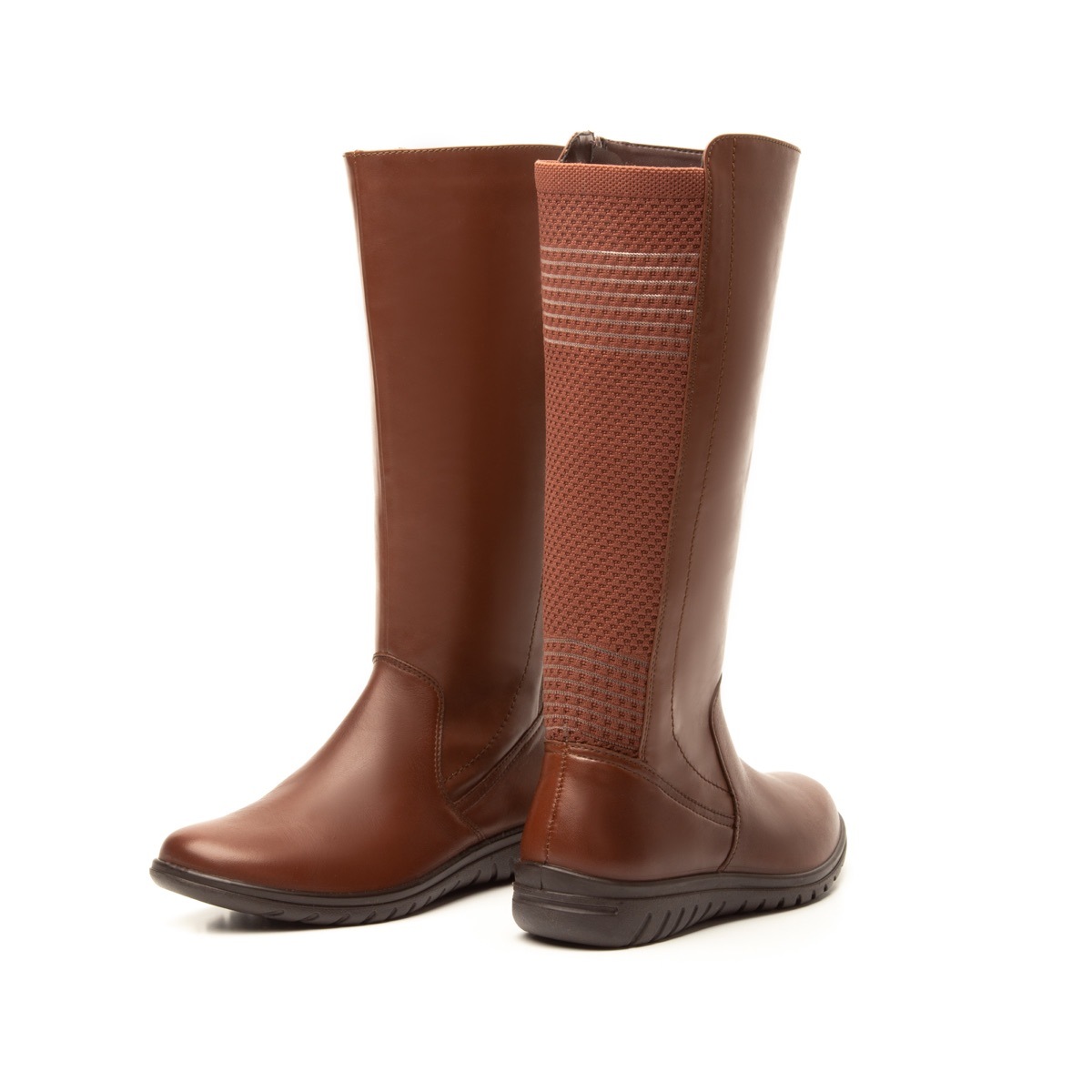 Bota Casual Flexi Con Detalle Tejido Para Mujer - Estilo 35310 Whisky