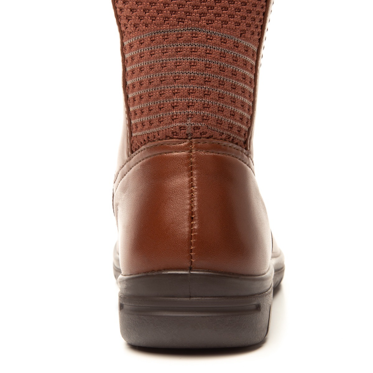 Bota Casual Flexi Con Detalle Tejido Para Mujer - Estilo 35310 Whisky