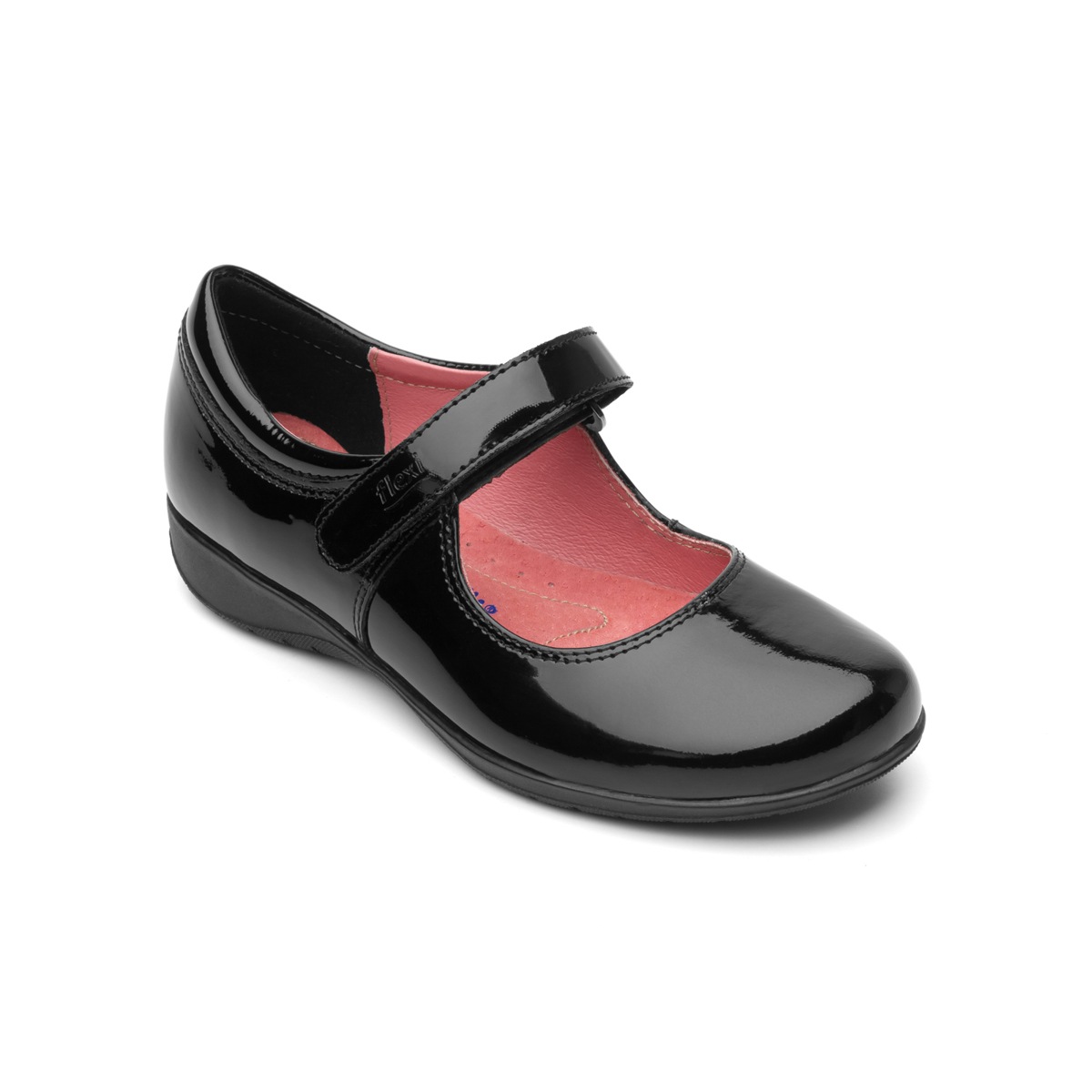 Flat Escolar Flexi De Charol Para Niña - Estilo 35902 Black