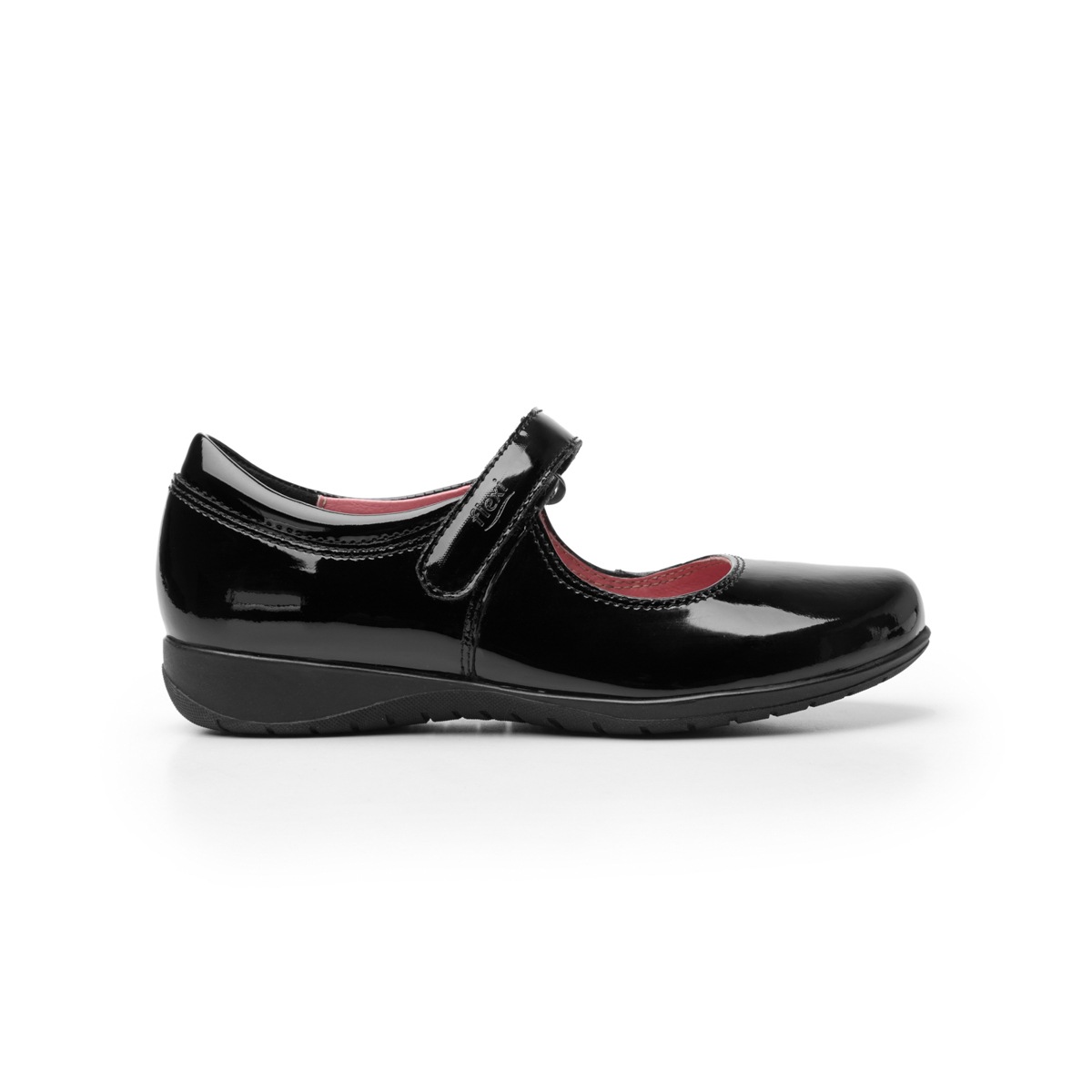 Flat Escolar Flexi De Charol Para Niña - Estilo 35902 Black