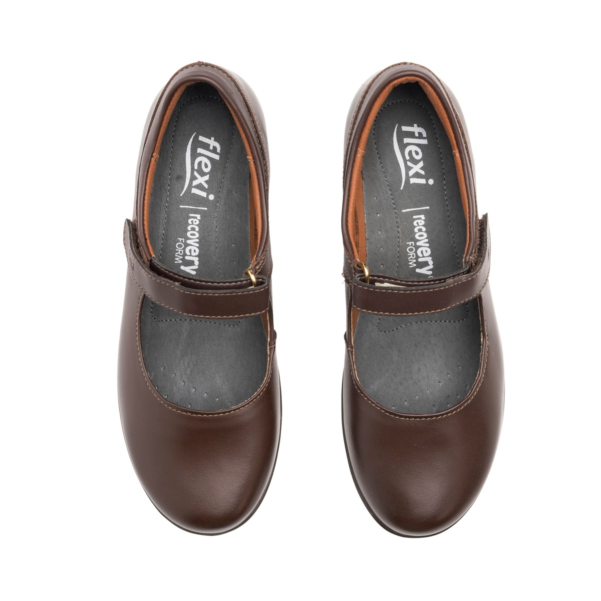 Balerina Escolar Flexi para Niña con Ancho Ajustable Estilo 35902 Café
