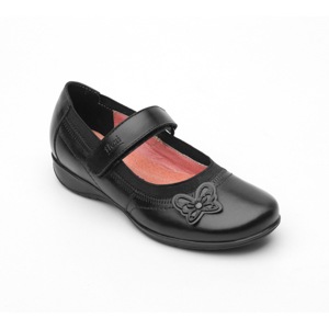 Flat Escolar Flexi Con Adorno De Mariposa Para Niña - Estilo 35909 Negro Flat Escolar Flexi Con Adorno De Mariposa Para Niña - Estilo 35909 Negro