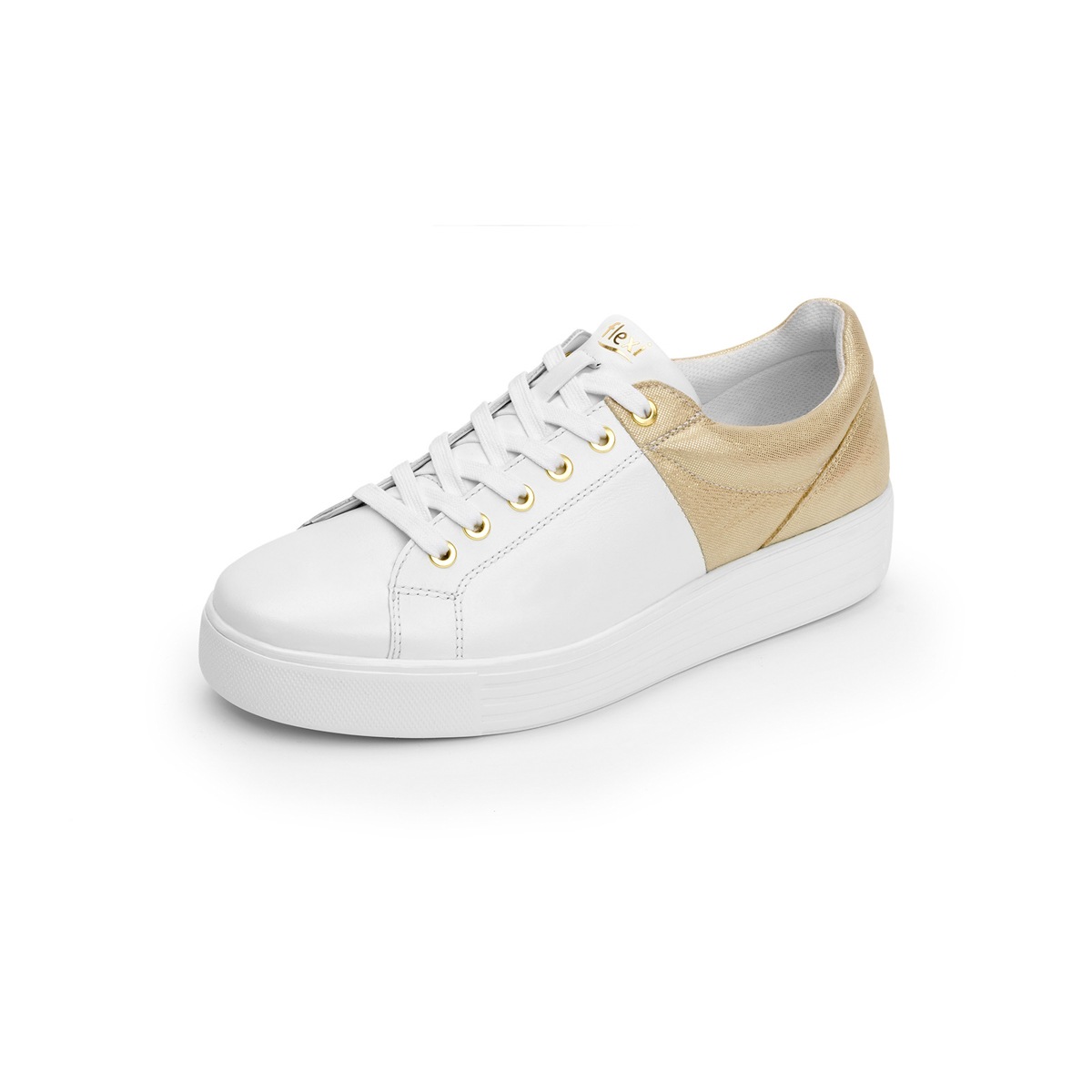 Sneaker Universitario Flexi Con Colores Combinados Para Mujer - Estilo 36303 Blanco
