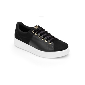 Sneaker Universitario Flexi Con Materiales Combinados Para Mujer - Estilo 36303 Negro Sneaker Universitario Flexi Con Materiales Combinados Para Mujer - Estilo 36303 Negro