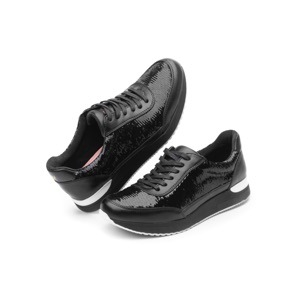 Sneaker Urbano Flexi Con Lentejuelas De Alto Brillo Para Mujer - Estilo 37704 Negro Sneaker Urbano Flexi Con Lentejuelas De Alto Brillo Para Mujer - Estilo 37704 Negro