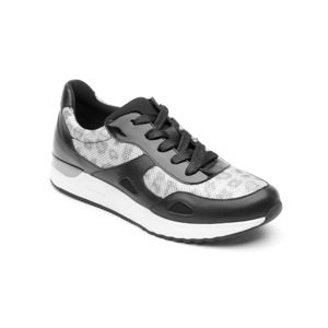 Sneaker Universitario Flexi Con Textil De Alto Brillo Para Mujer - Estilo 37706 Negro Sneaker Universitario Flexi Con Textil De Alto Brillo Para Mujer - Estilo 37706 Negro