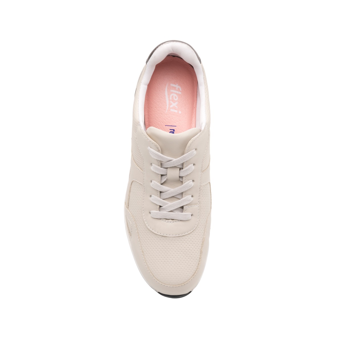 Sneaker Urbano Flexi Con Combinación De Texturas Para Mujer - Estilo 37710 Hueso