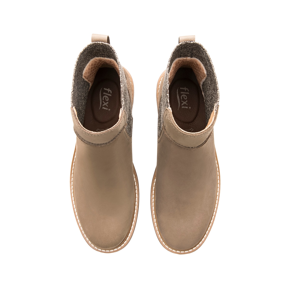 Botín Chelsea Flexi para Mujer Estilo 37825 Taupe